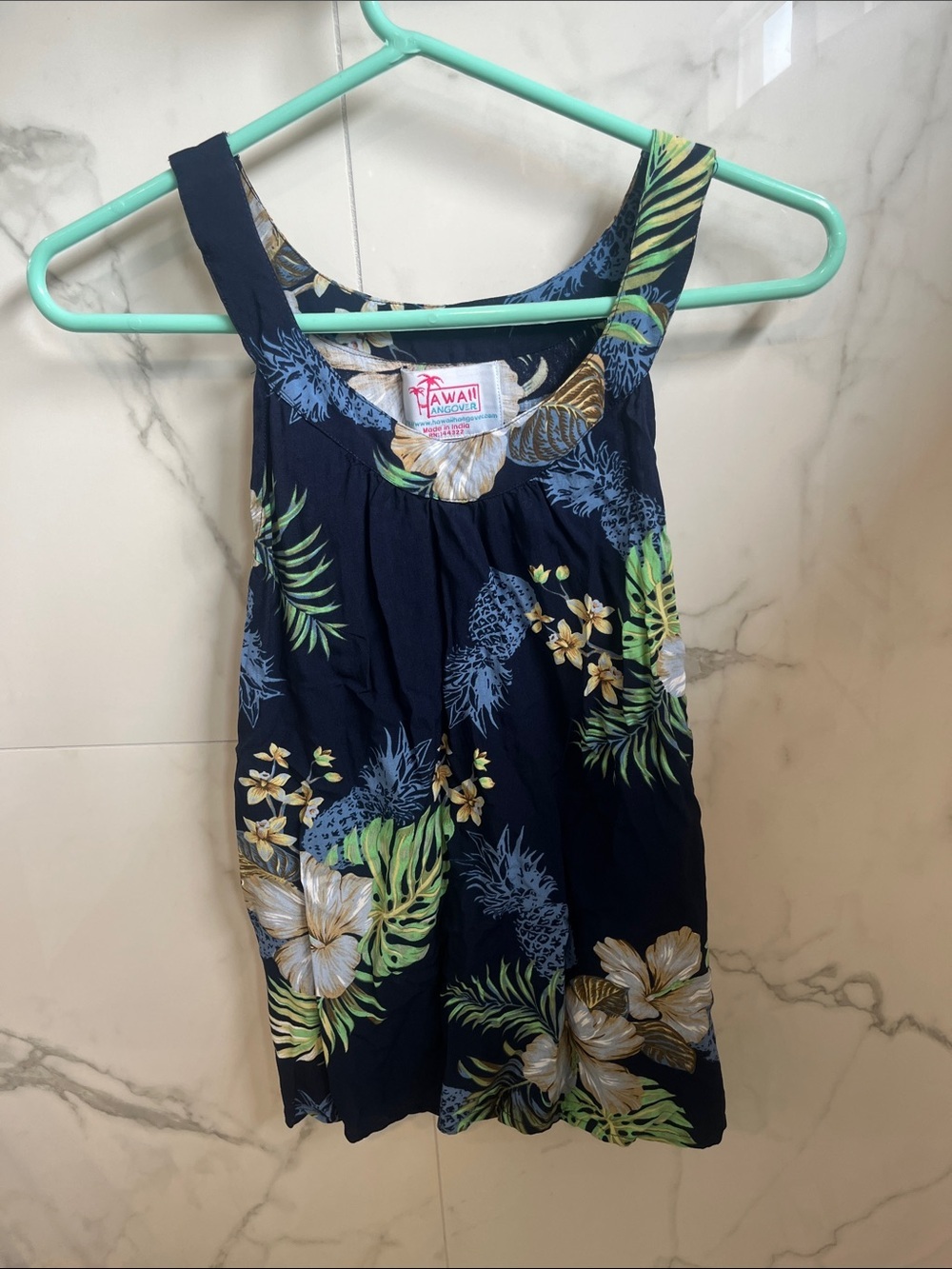Tropical Navy Floral Tank Top
